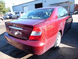 2002 TOYOTA CAMRY LE RED 2.4L AT Z19526